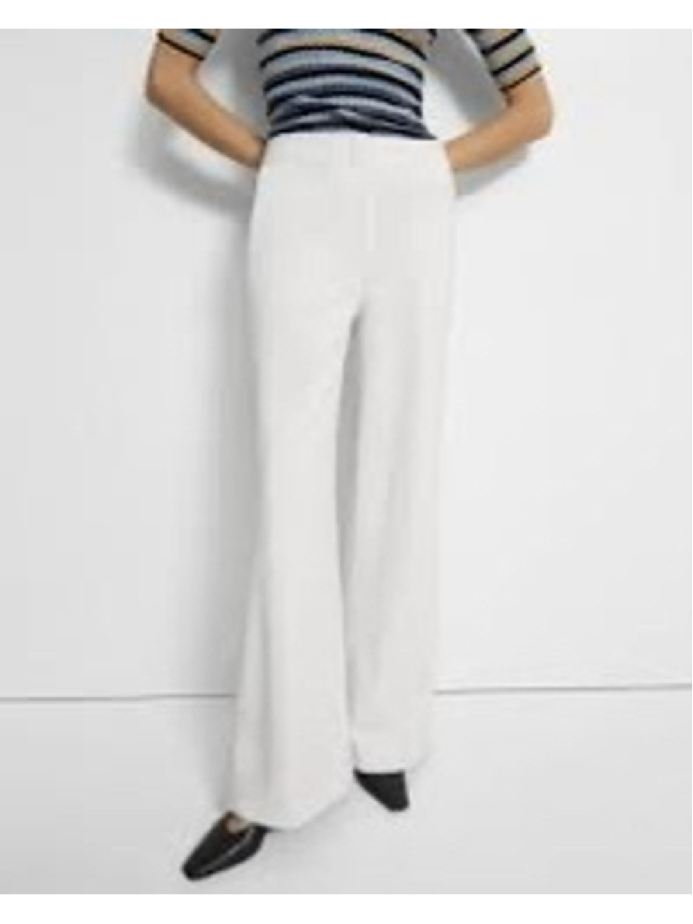 MSRP: $325 Women's Theory Wide Leg Pants in White